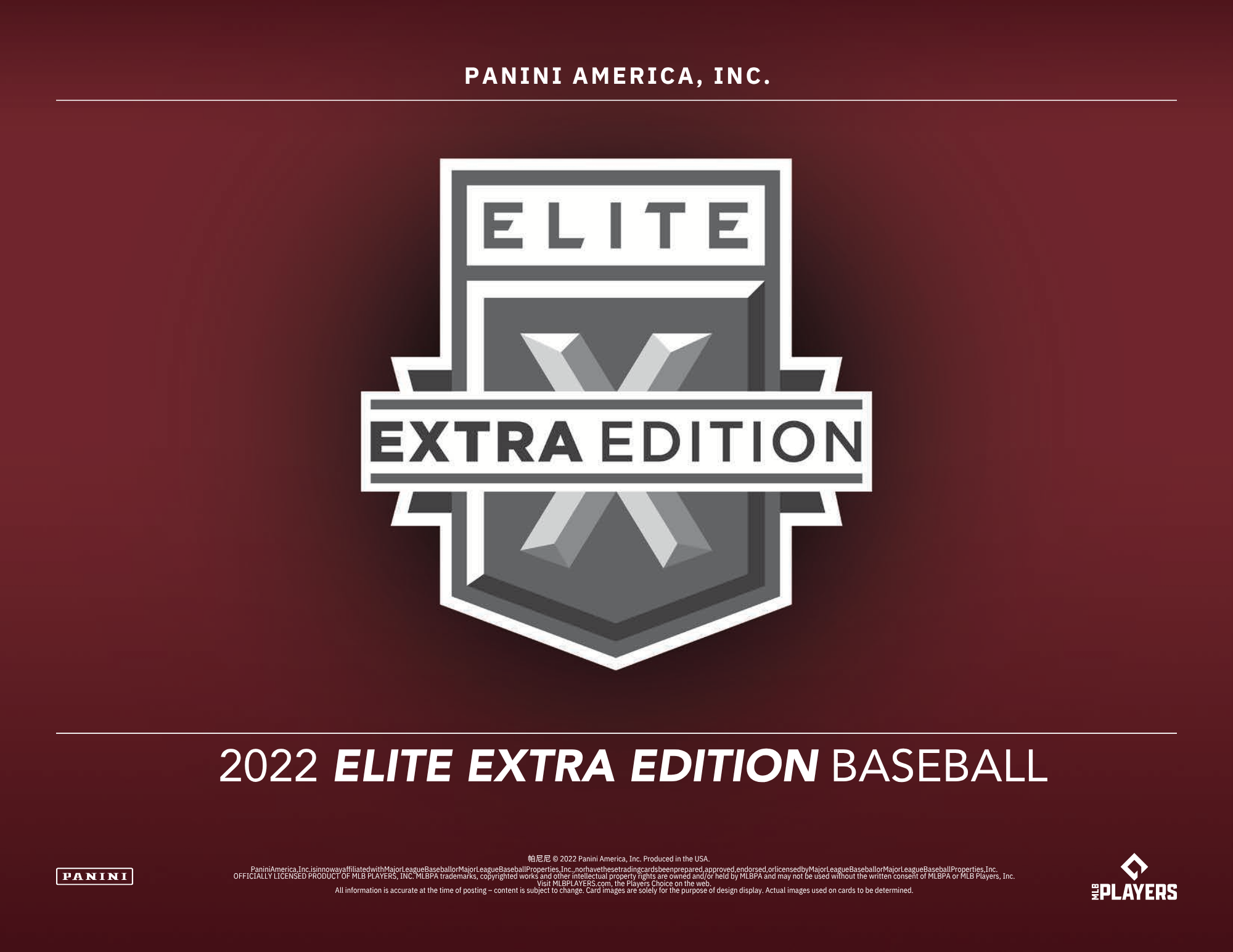 2022 Panini Elite Extra Edition Baseball 1st Off The Line Hobby Box