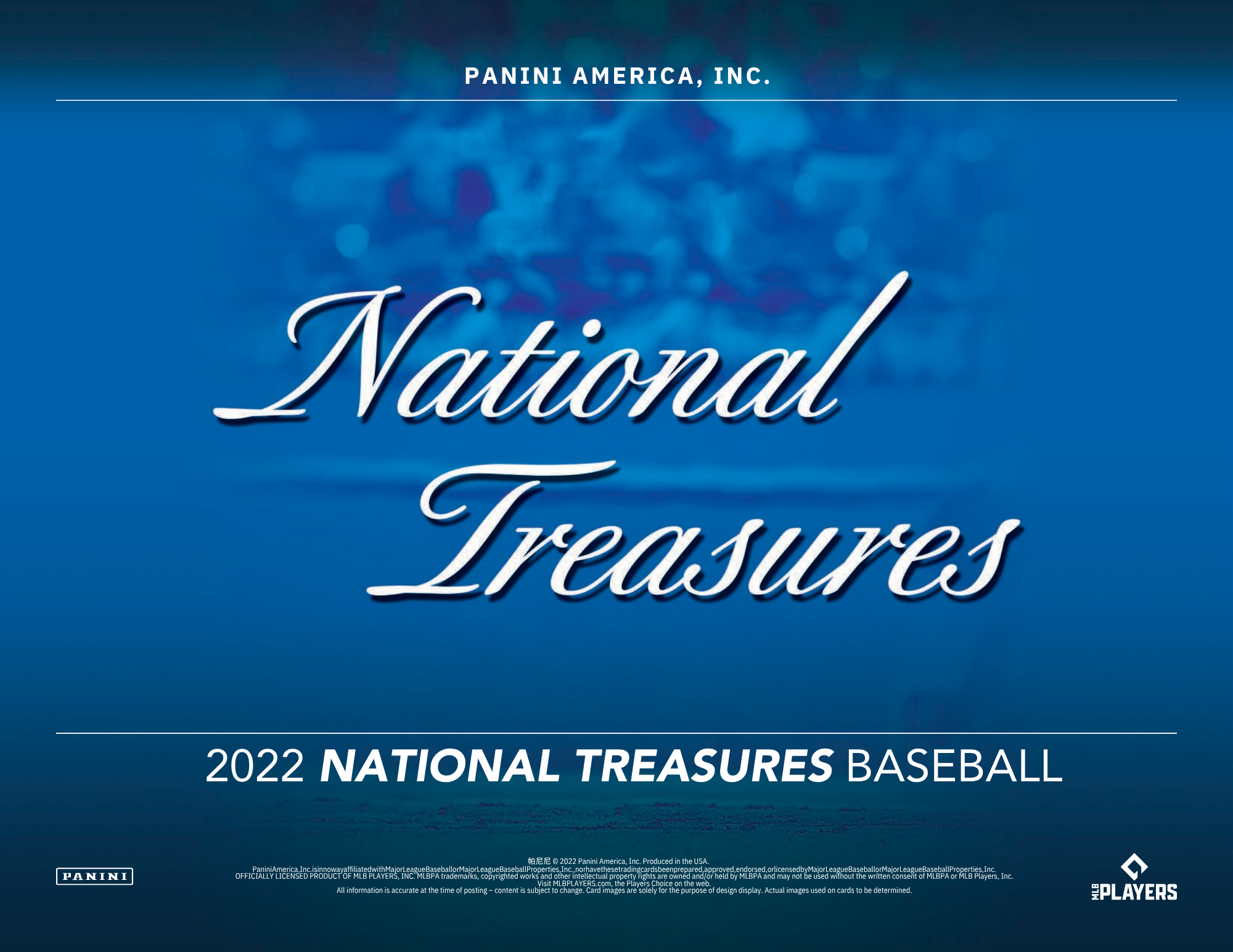 2022 Panini National Treasures Baseball Hobby Box