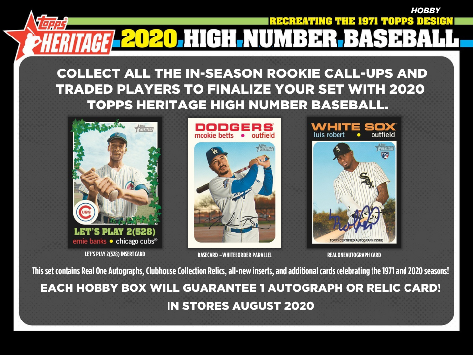 2020 Topps Heritage High Number Baseball Hobby Box