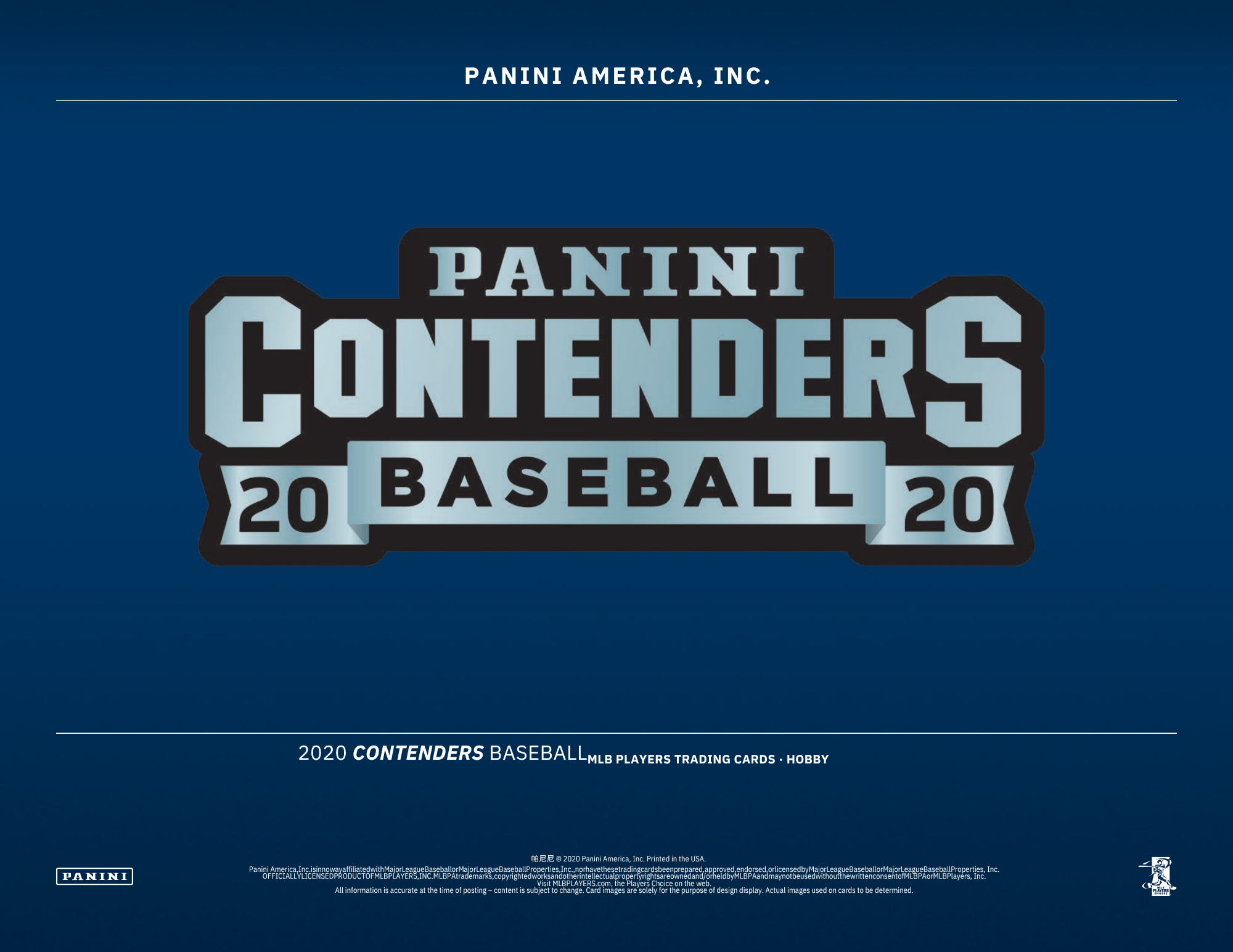 2020 Panini Contenders Baseball Hobby Box