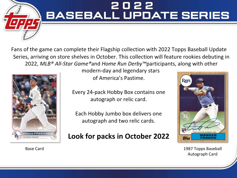 2022 Topps Update Series Baseball Hobby Box