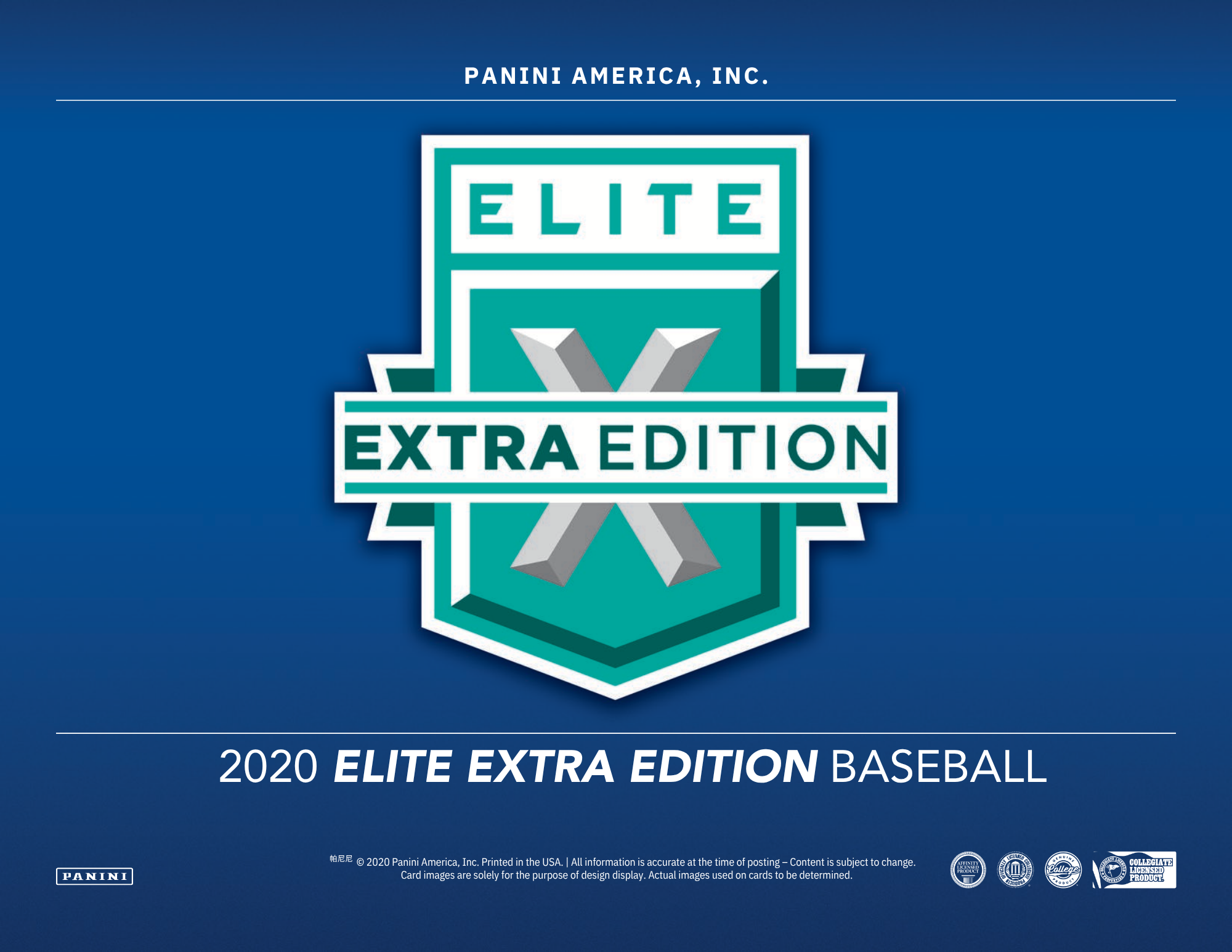 2020 Panini Elite Extra Edition Baseball Hobby Box