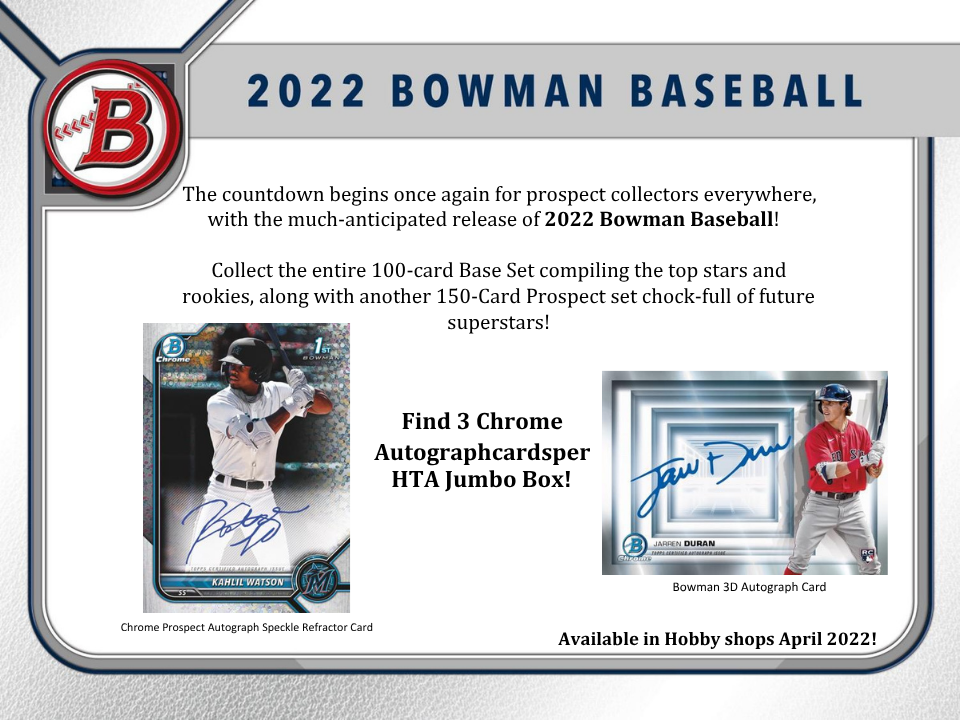 2022 Bowman Baseball Jumbo HTA Box