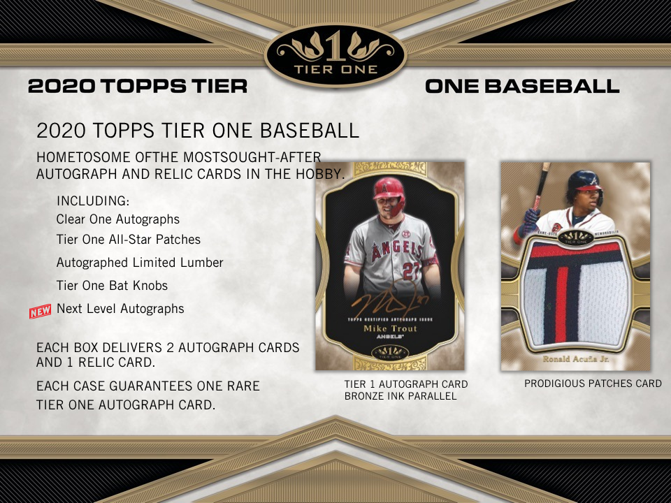 2020 Topps Tier One Baseball Hobby Box