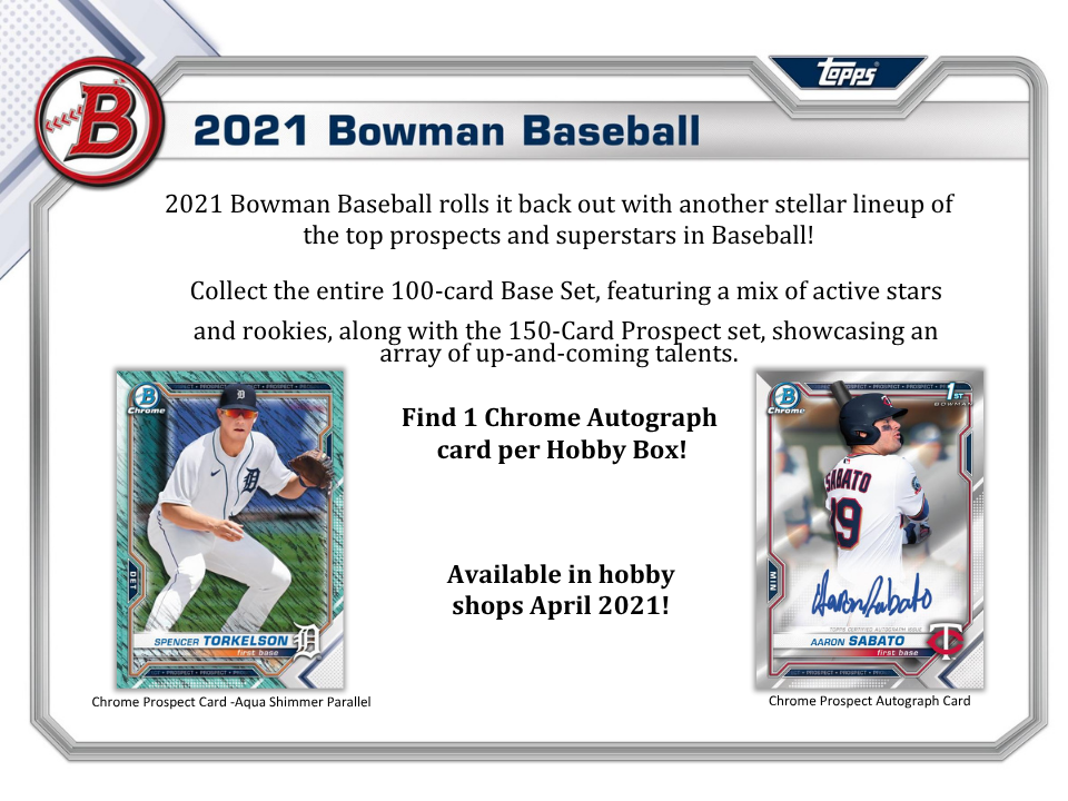 2021 Bowman Baseball Hobby Box