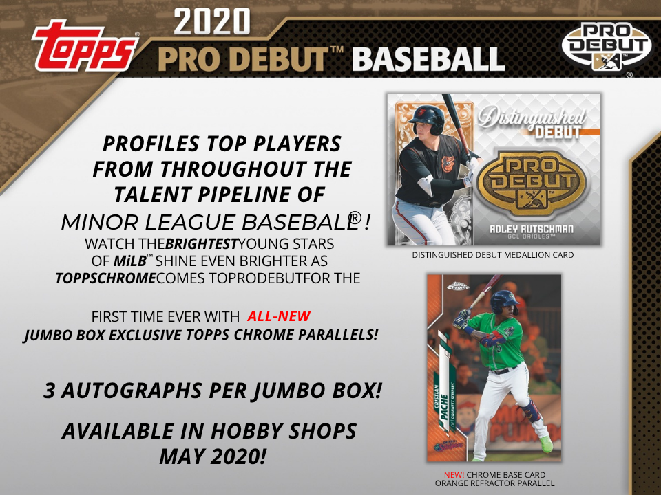 2020 Topps Pro Debut Baseball Jumbo Box