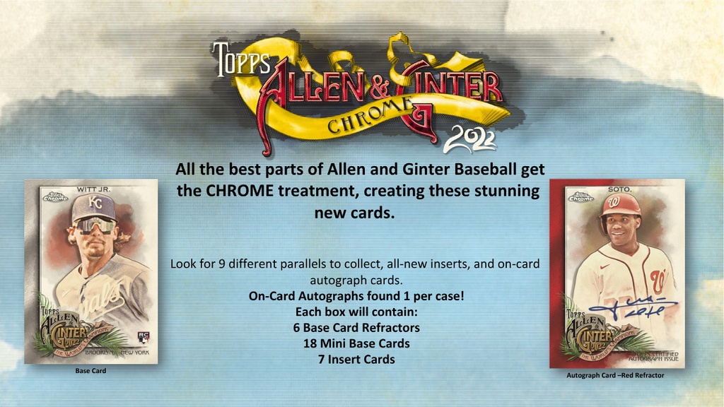 2022 Topps Allen & Ginter Chrome Baseball Hobby Box