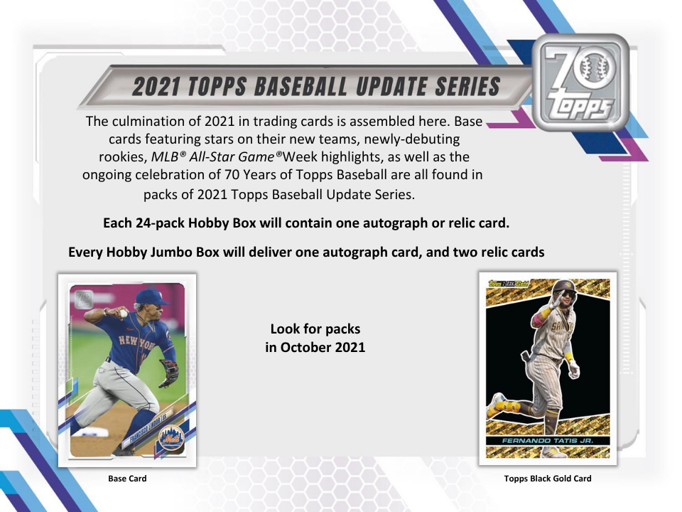 2021 Topps Update Series Baseball Hobby Box