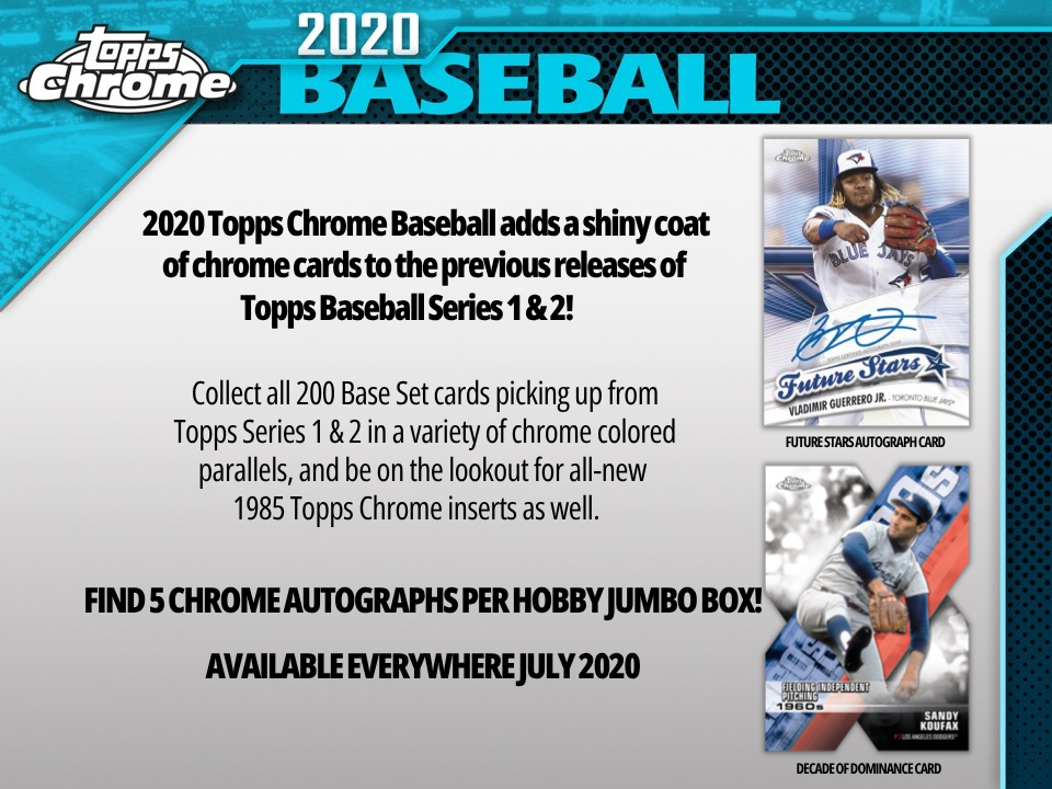 2020 Topps Chrome Baseball Jumbo HTA Box