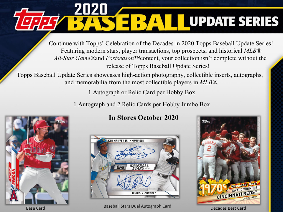 2020 Topps Update Series Baseball Jumbo Box