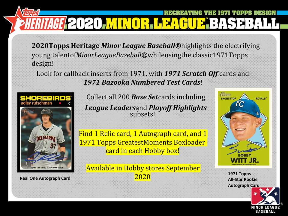2020 Topps Heritage Minor League Baseball Hobby Box