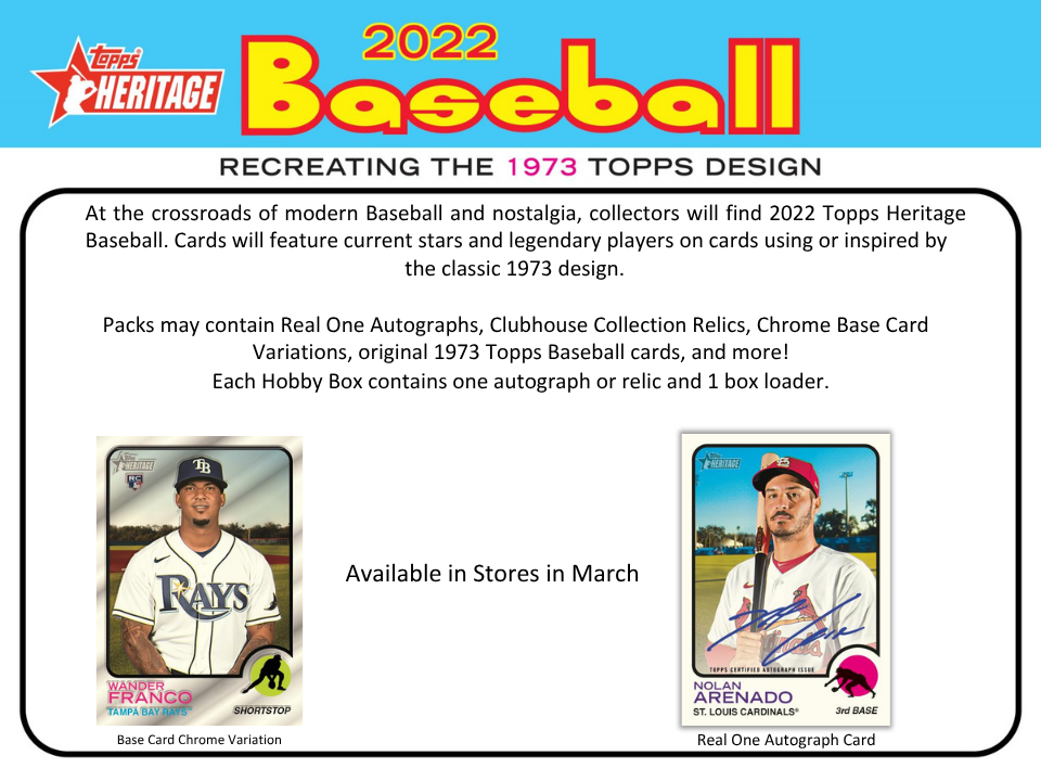 2022 Topps Heritage Baseball Hobby Box