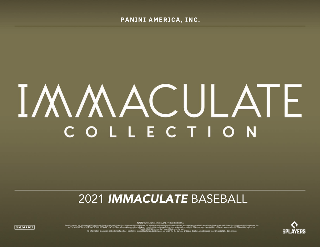 2021 Panini Immaculate Baseball 1st Off The Line Hobby Box