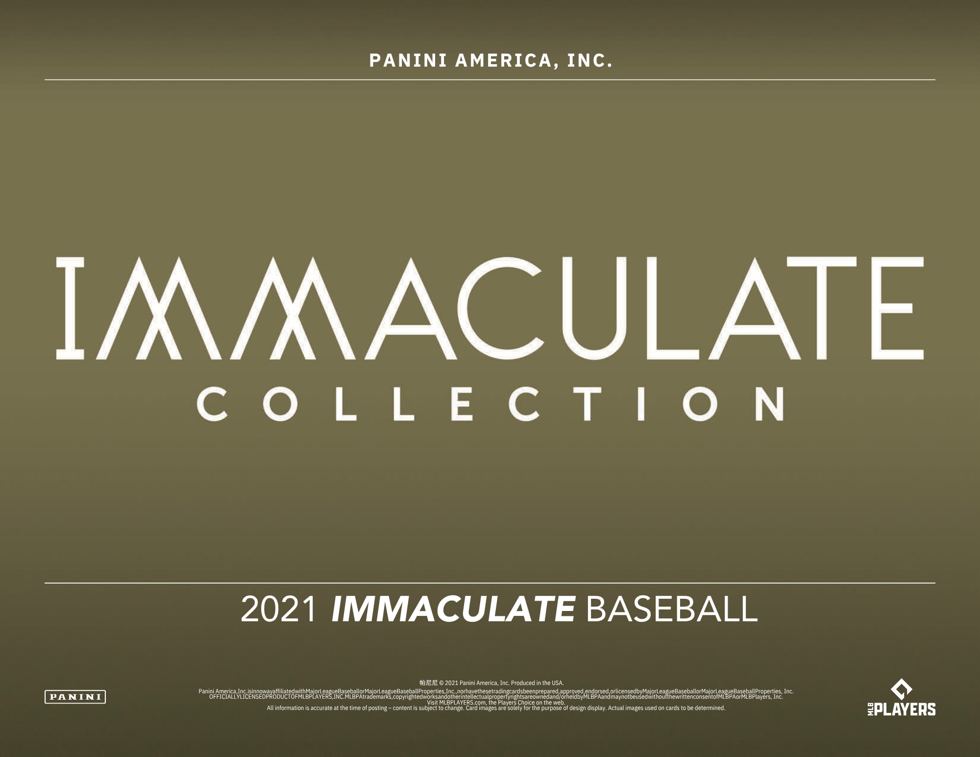 2021 Panini Immaculate Baseball 1st Off The Line Hobby Box