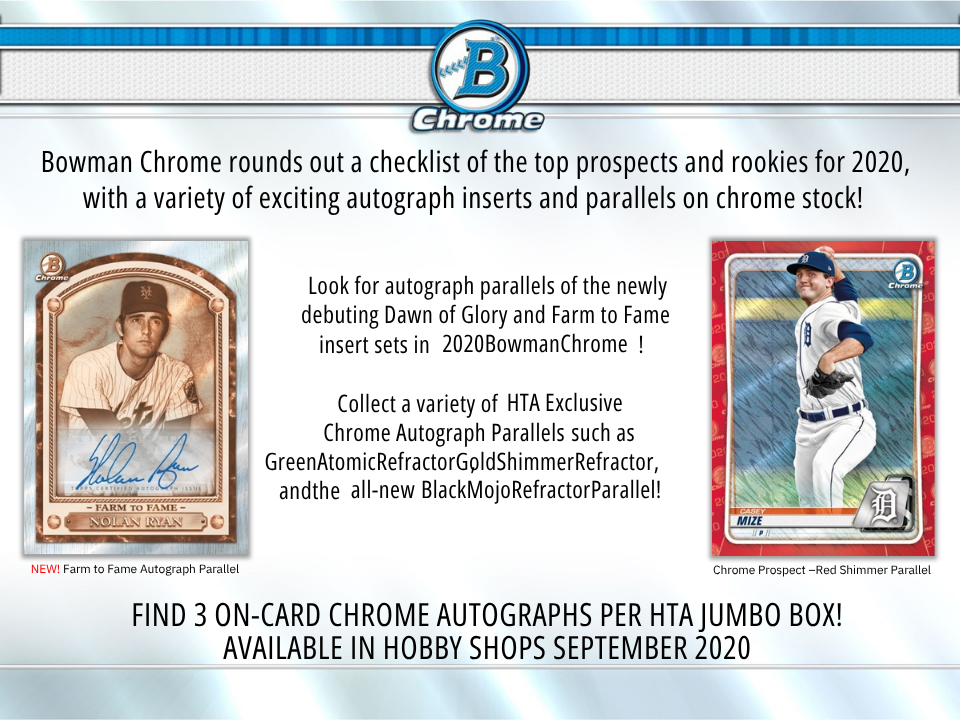 2020 Bowman Chrome Baseball HTA Choice Box