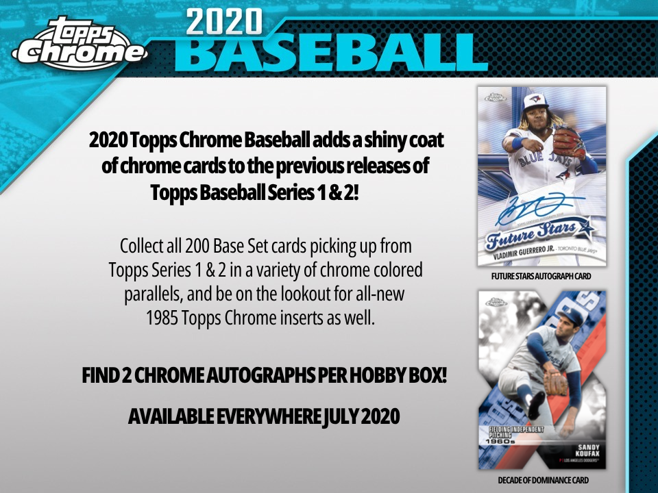 2020 Topps Chrome Baseball Hobby Box