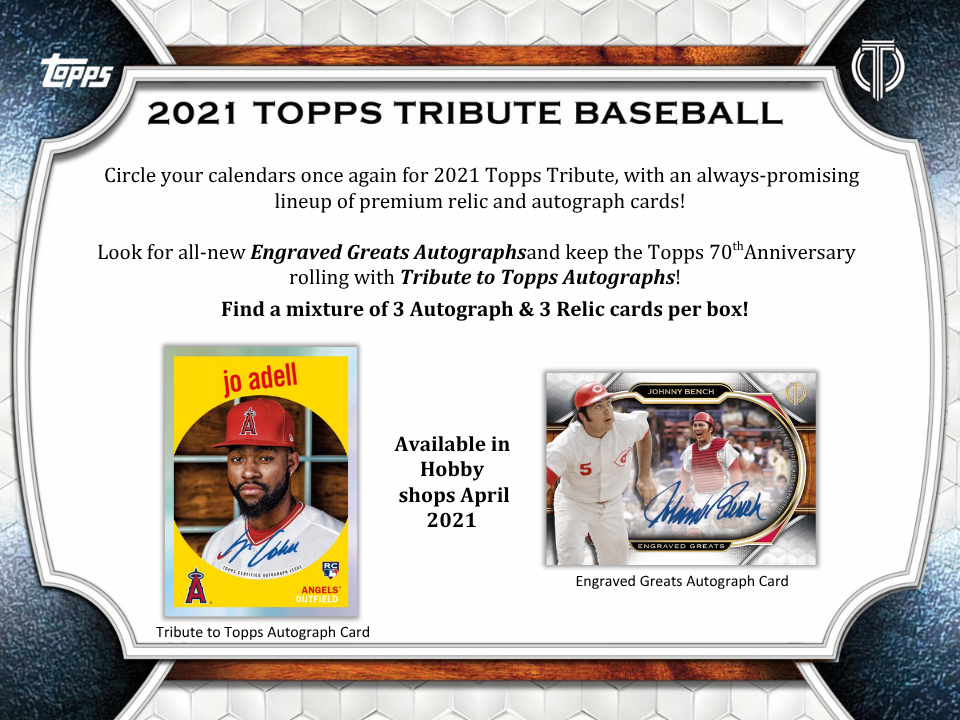 2021 Topps Tribute Baseball Hobby Box