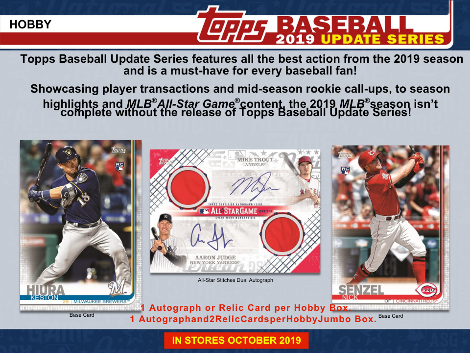 2019 Topps Update Series Baseball Jumbo Box
