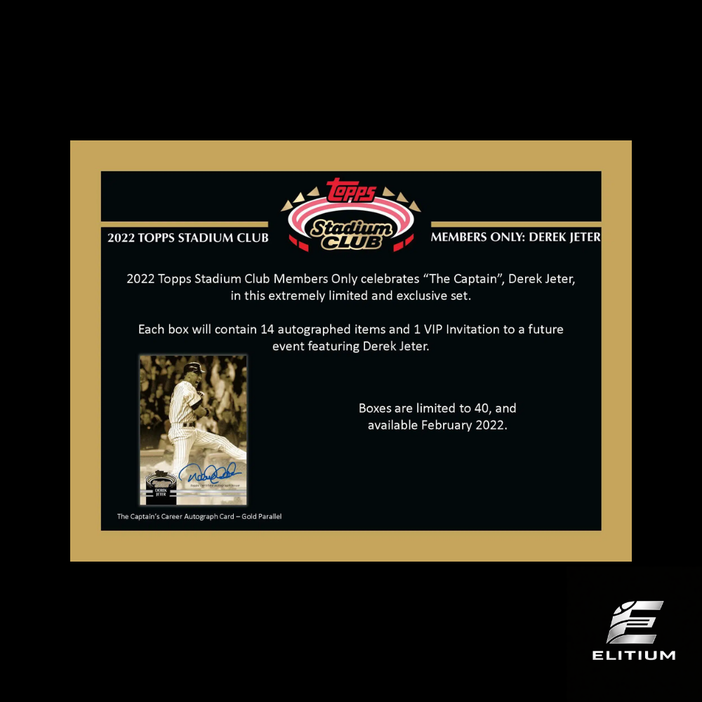 2022 Topps Stadium Club Members Only Derek Jeter Baseball Case