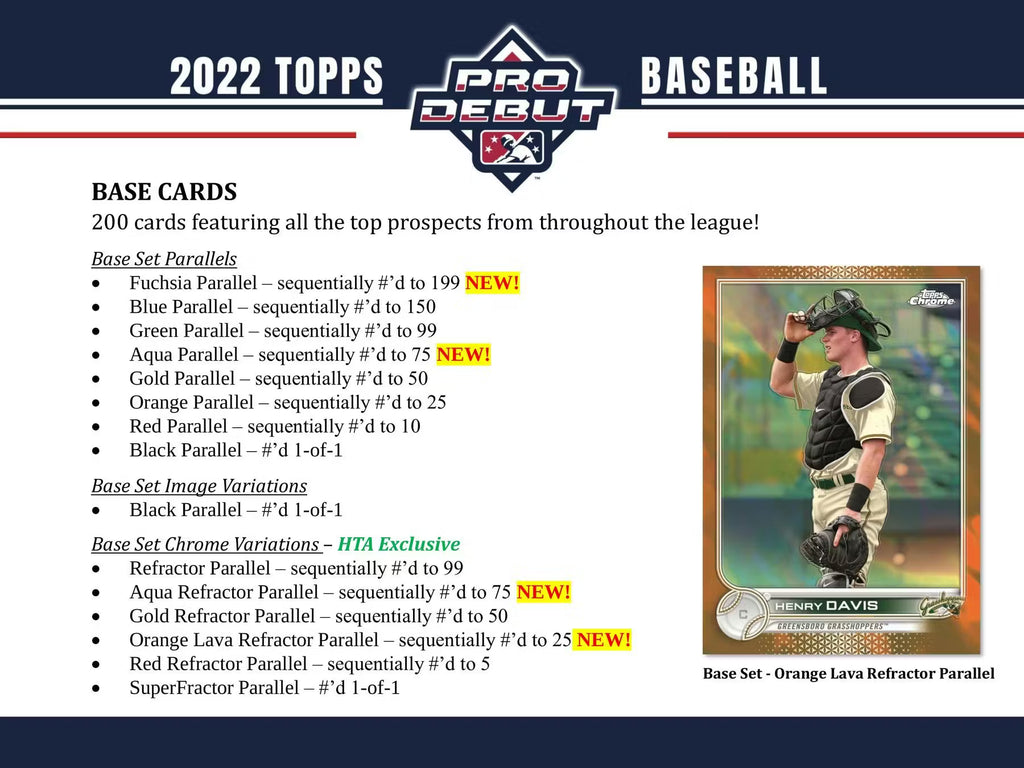 2022 Topps Pro Debut Baseball Hobby Box