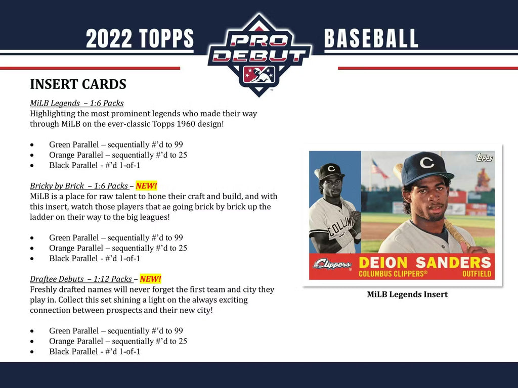 2022 Topps Pro Debut Baseball Hobby Box