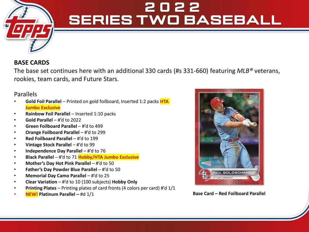 2022 Topps Series 2 Baseball Hobby Box