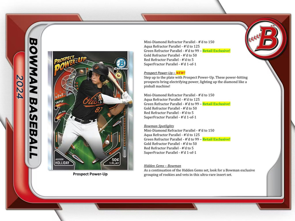 2024 Bowman Baseball Retail Box