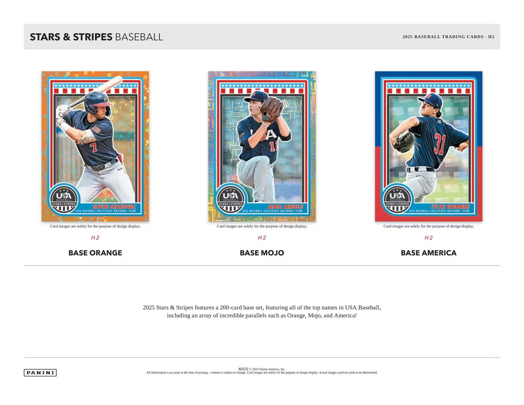 2025 Panini USA Stars & Stripes Baseball H2 Box