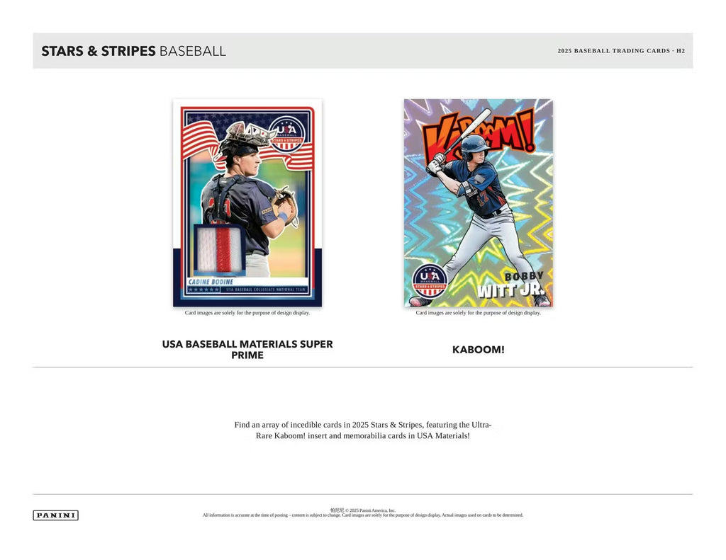2025 Panini USA Stars & Stripes Baseball H2 Box