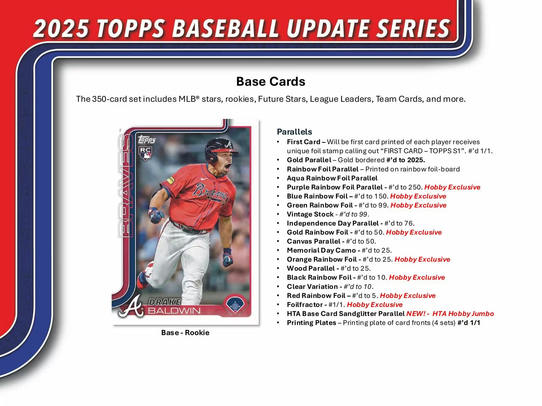 2025 Topps Update Series Baseball Hobby Box