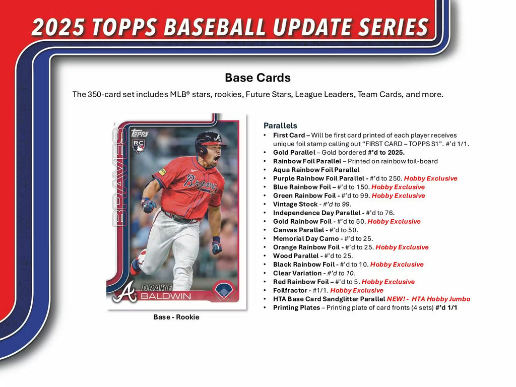 2025 Topps Update Series Baseball Blaster Box