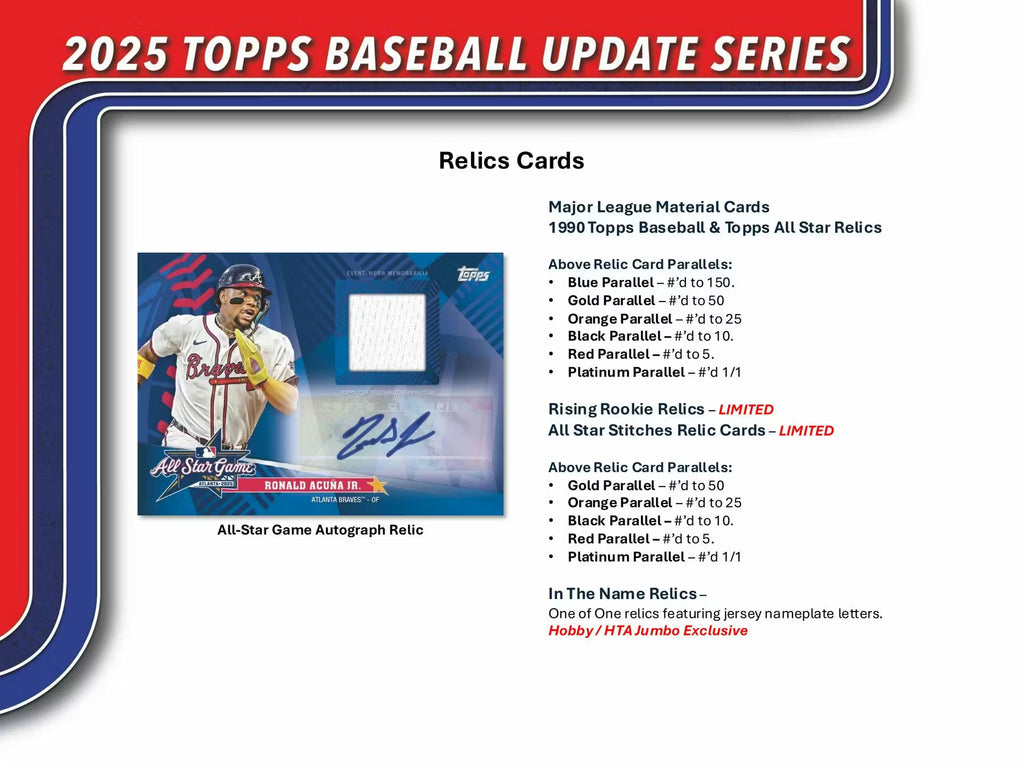 2025 Topps Update Series Baseball Blaster Box