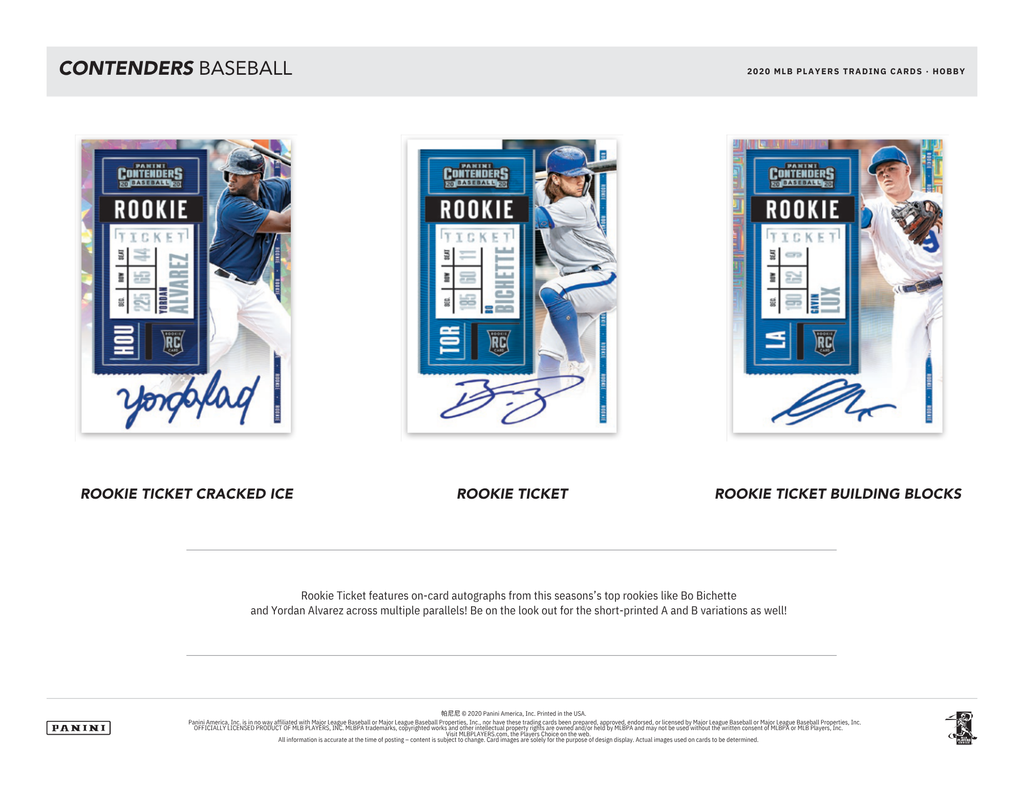 2020 Panini Contenders Baseball Hobby Box