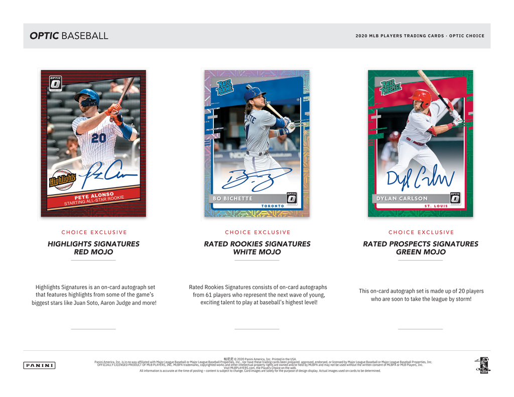 2020 Panini Donruss Optic Choice Baseball Box