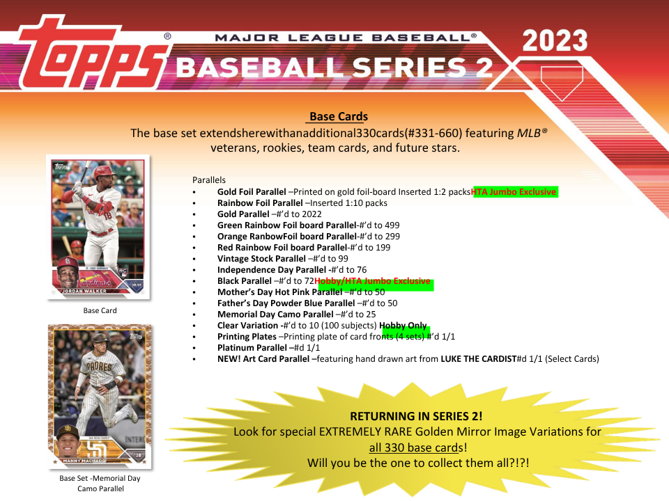 2023 Topps Series 2 Baseball Jumbo Box