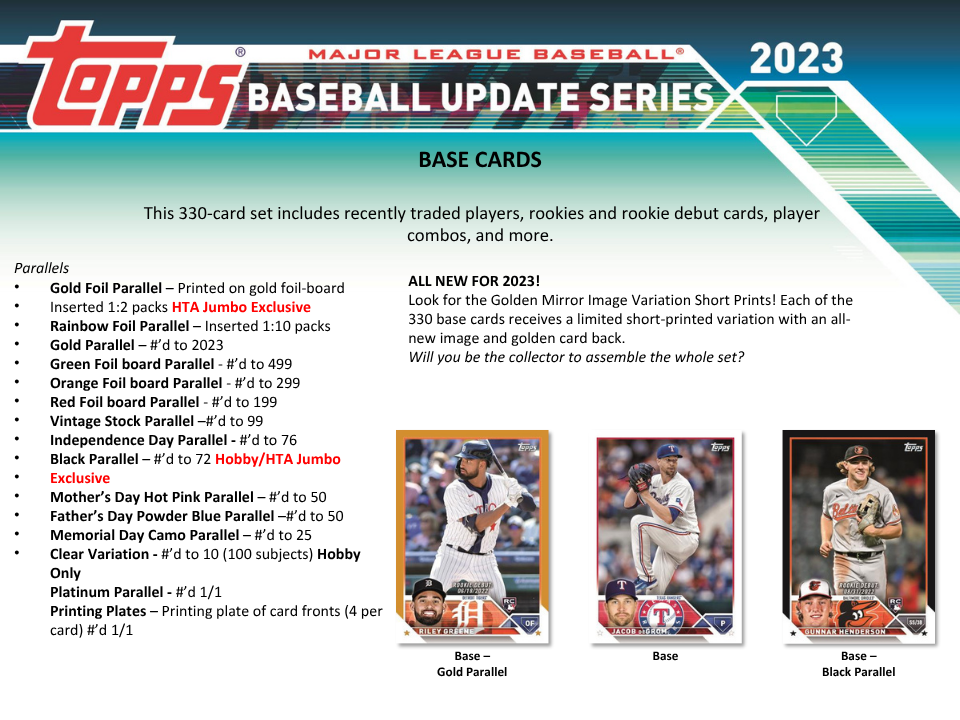 2023 Topps Update Series Baseball Hobby Box