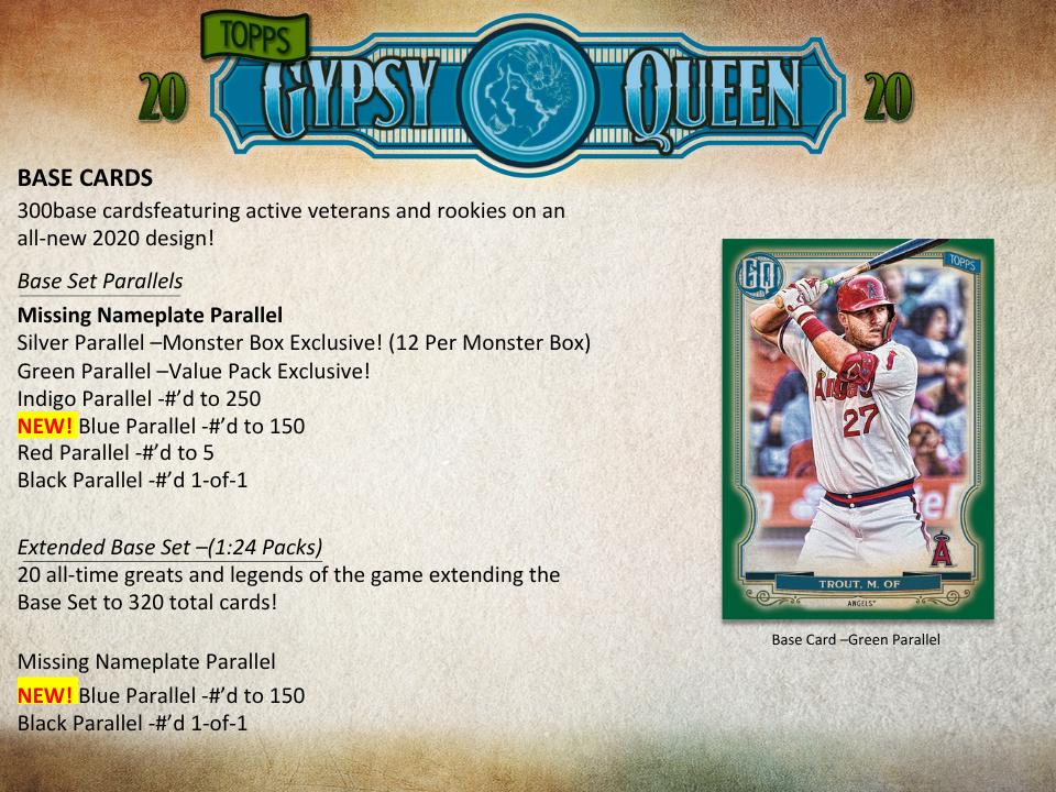 2020 Topps Gypsy Queen Baseball Hobby Box