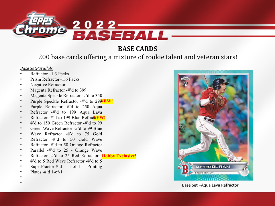 2022 Topps Chrome Baseball Hobby Box