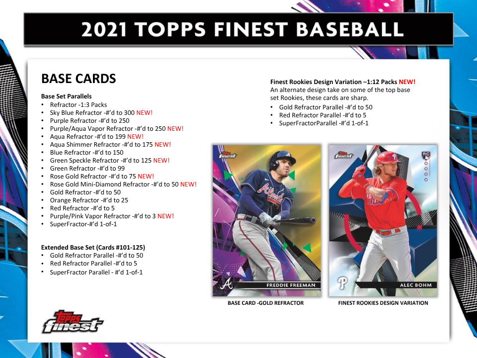 2021 Topps Finest Baseball Hobby Box