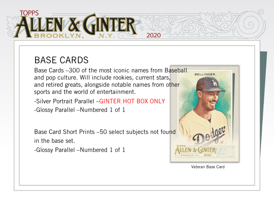 2020 Topps Allen & Ginter Baseball Hobby Box