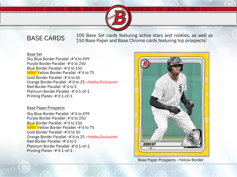 2020 Bowman Baseball Hobby Box