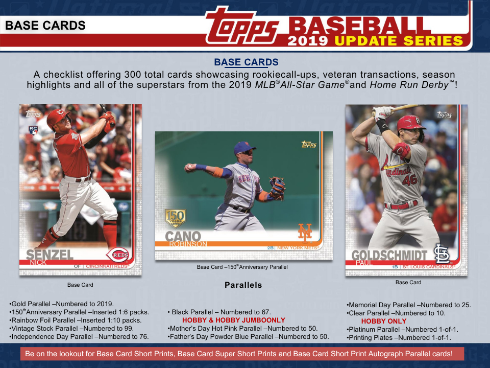 2019 Topps Update Series Baseball Jumbo Box