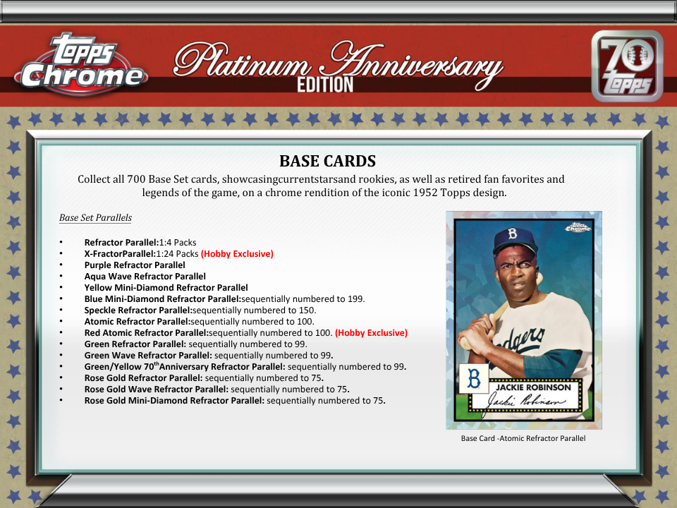 2021 Topps Chrome Platinum Anniversary Baseball Hobby Box