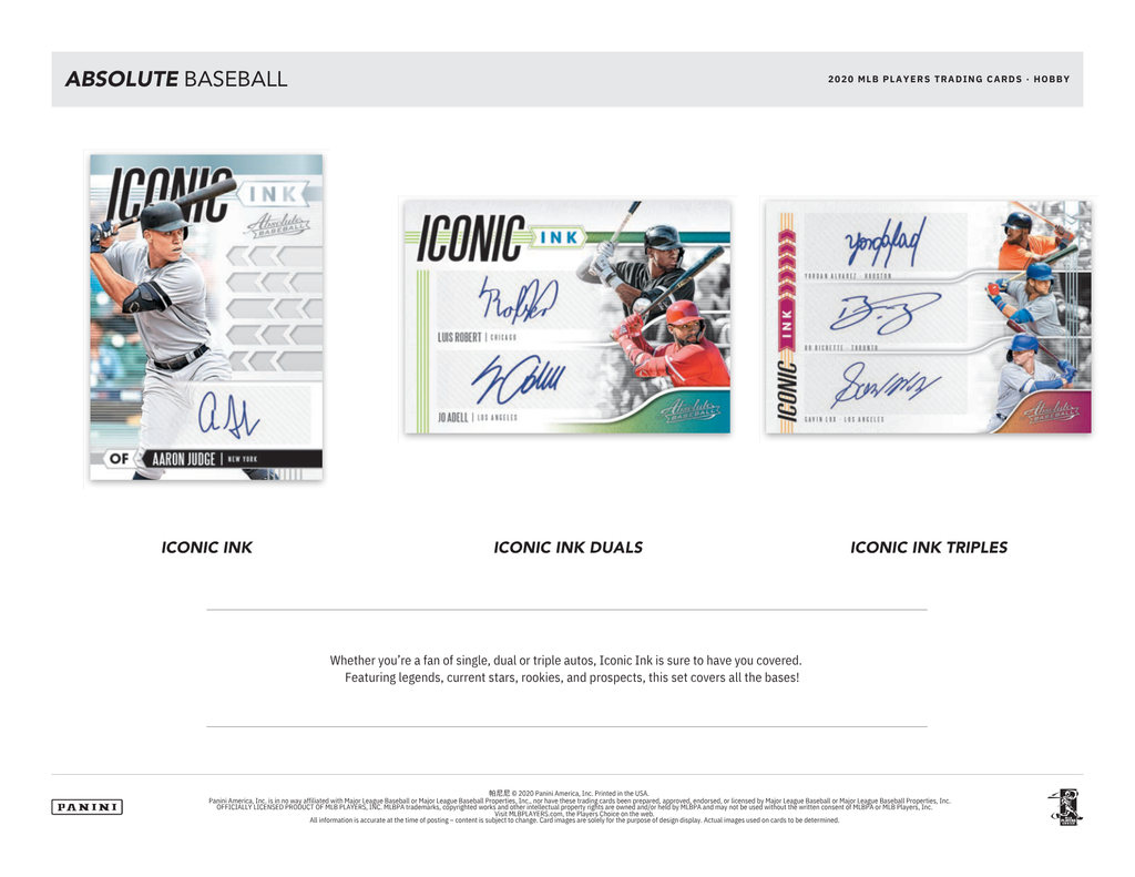 2020 Panini Absolute Baseball Hobby Box
