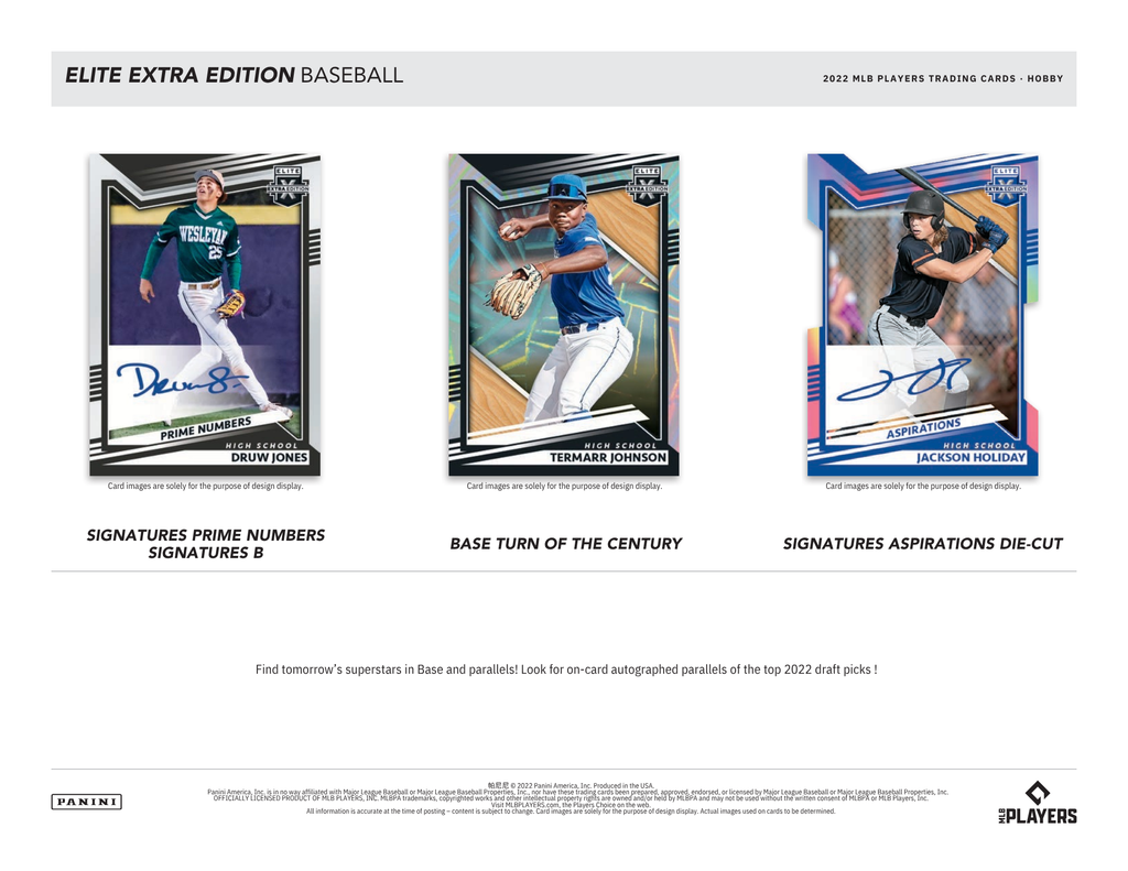 2022 Panini Elite Extra Edition Baseball 1st Off The Line Hobby Box