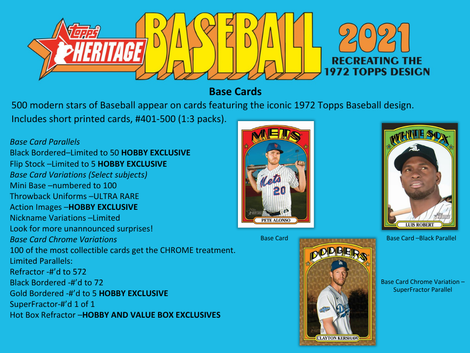 2021 Topps Heritage Baseball Hobby Box