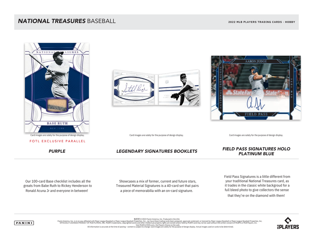 2022 Panini National Treasures Baseball Hobby Box