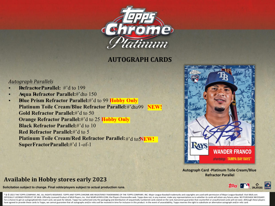 2022 Topps Chrome Platinum Anniversary Baseball Hobby Box