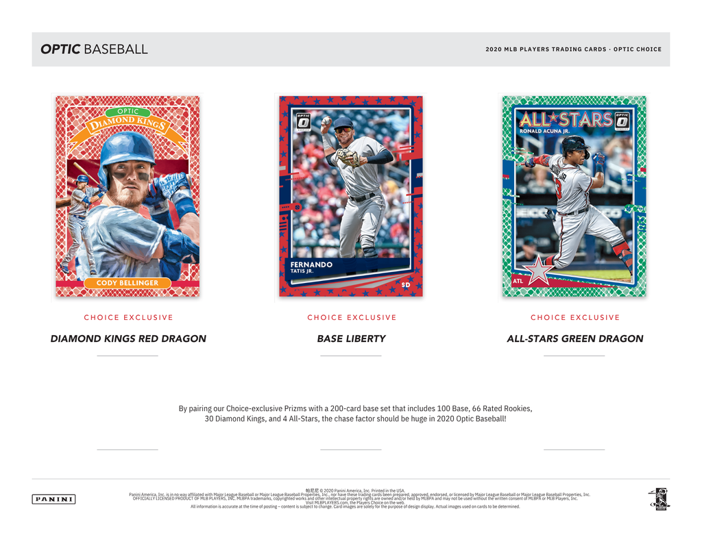 2020 Panini Donruss Optic Choice Baseball Box