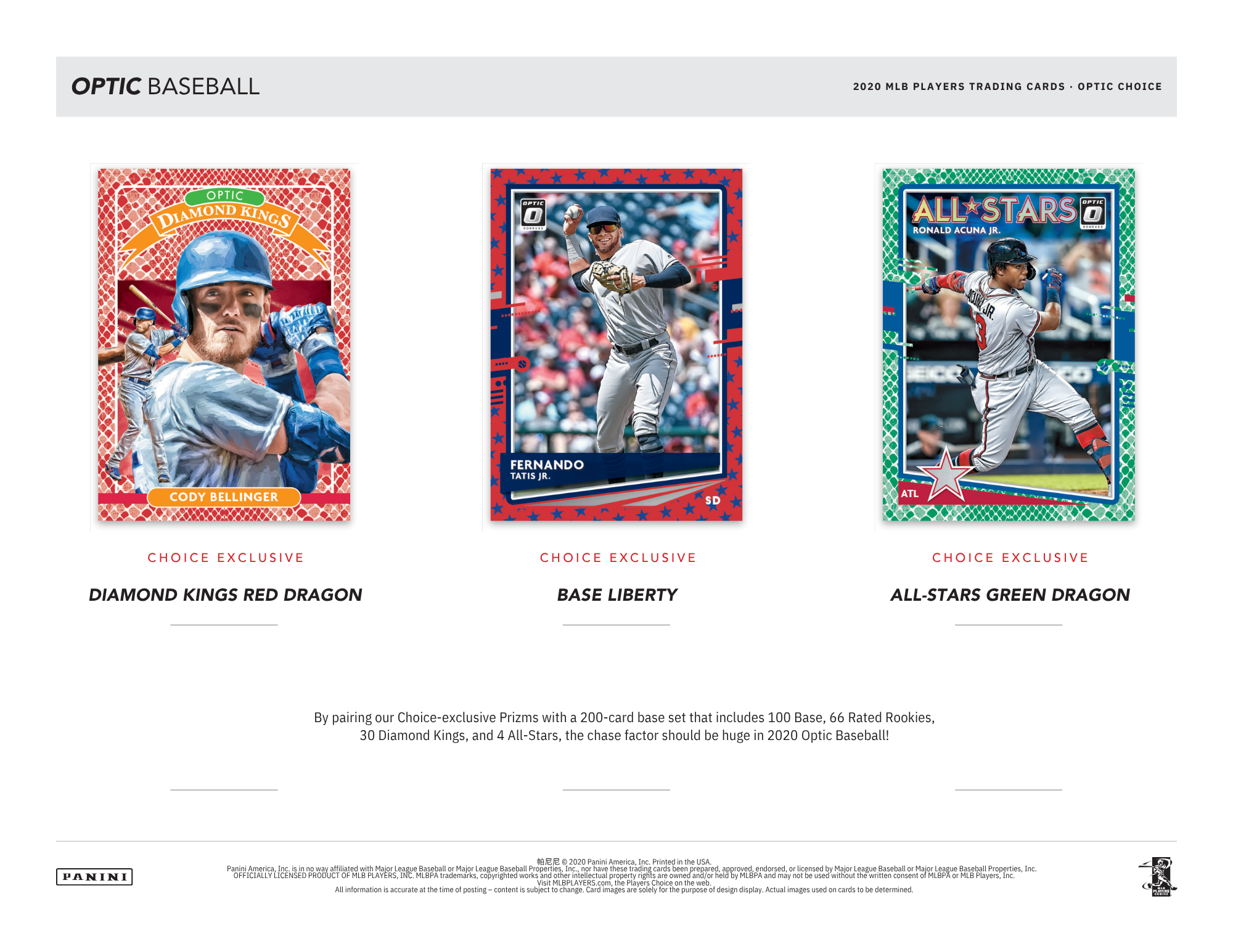 2020 Panini Donruss Optic Choice Baseball Box